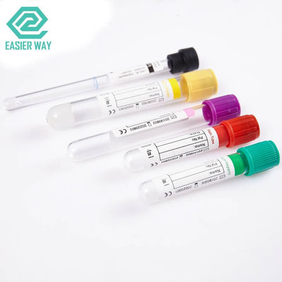 6ml 8mlの血のコレクションは赤い紫色の黄色い灰色の青緑の黒い帽子を非有毒に供給する