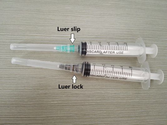 Sterilized Three Parts Two Parts Disposable Injection Syringes With Needles