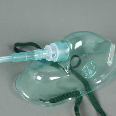 Medical Grade PVC Disposable Oxygen Mask With Individual PE Bag Packaging