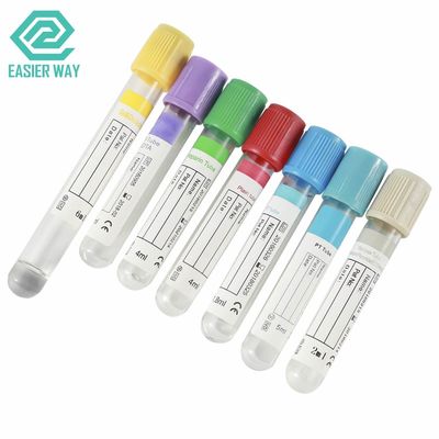 Medical Disposable Red Blue Green Grey Yellow ESR Vacuum Blood Collection Tubes