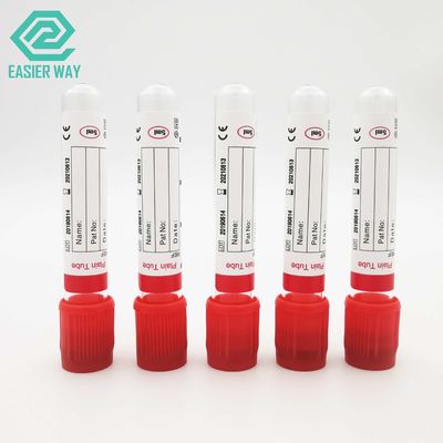 赤い帽子の安全血塊の活性剤の血のコレクションの管1-10ml