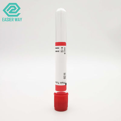 13x75mm 10ml وکیوم جمع آوری خون لوله ساده لوله قرمز کلاه پرو انعقاد