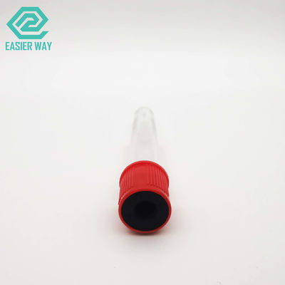 13x75mm 10ml وکیوم جمع آوری خون لوله ساده لوله قرمز کلاه پرو انعقاد